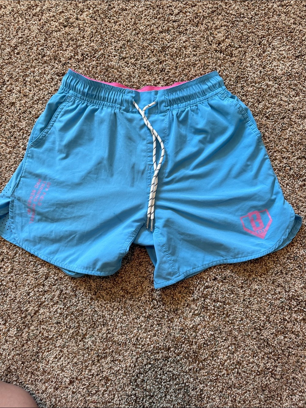 Baseball lifestyle 101 Athletic Shorts with Pink Accents